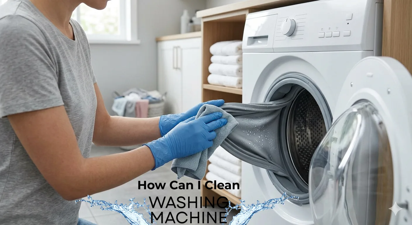 Cleaning a washing machine drum to prevent buildup and odor