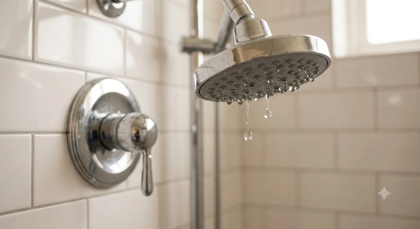 shower dripping shower head