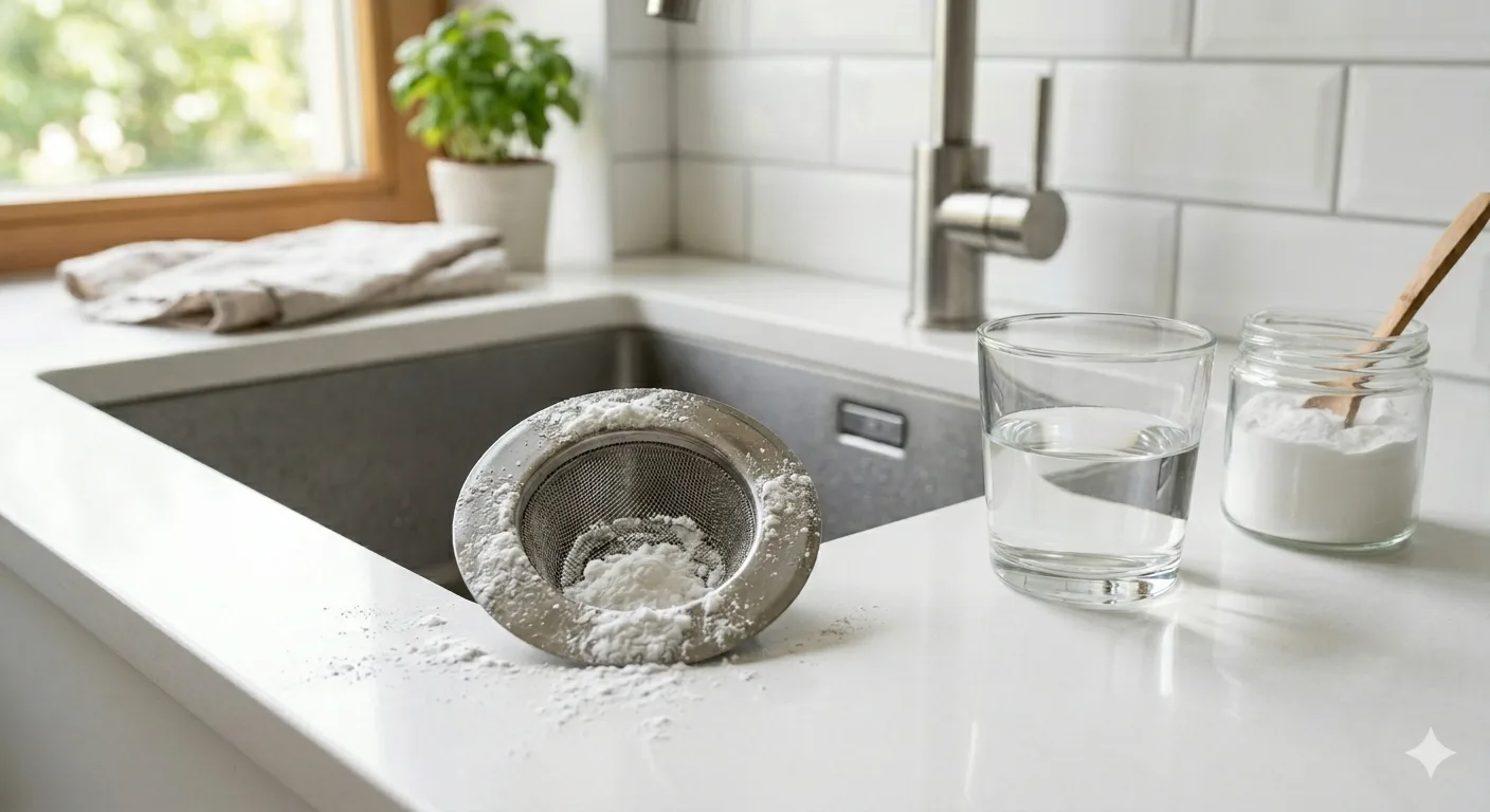 vinegar and baking soda unclog