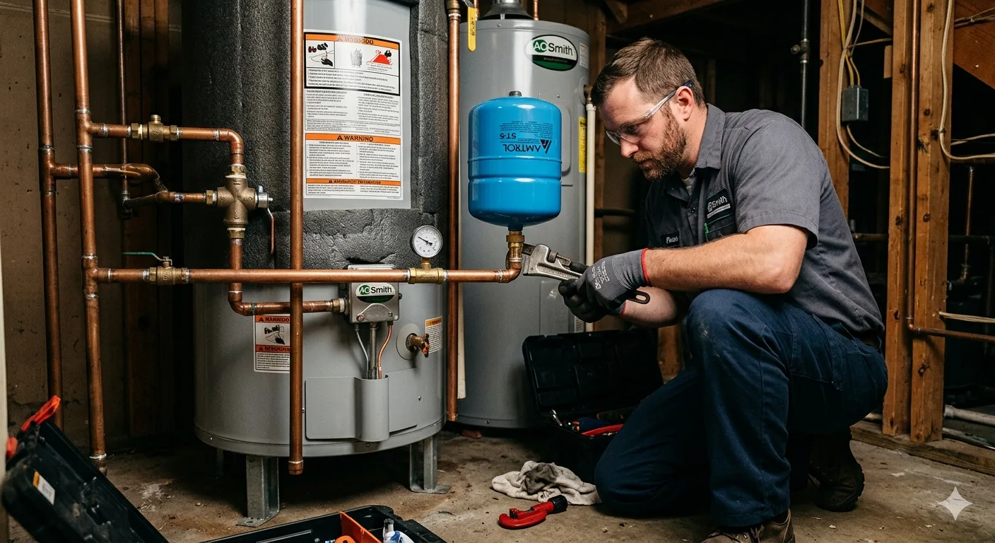 water heater expansion tank installation